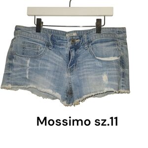 Mossimo Supply Co. Blue Cut-Off Jean Shorts